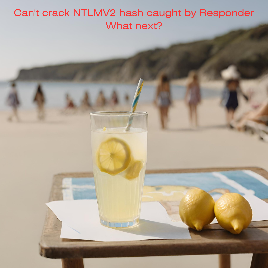Can’t crack NTLMV2 hash caught by Responder, what next?